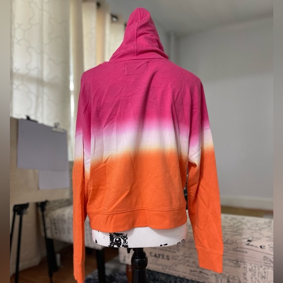 NWT Women’s Size Small Calvin Klein Jeans Cropped Drawstring Tie Dye Hoodie - Picture 6 of 12